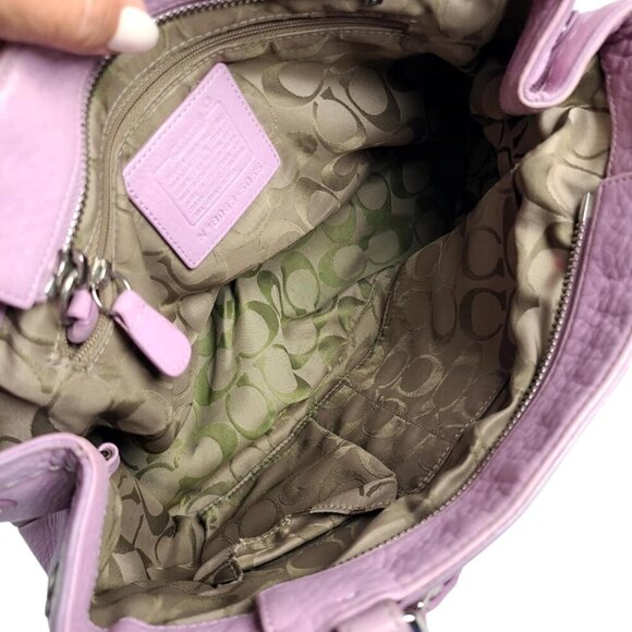 COACH Vintage Hamptons Satchel in lavender with wallet/wristlet set 5055 - Picture 6 of 9